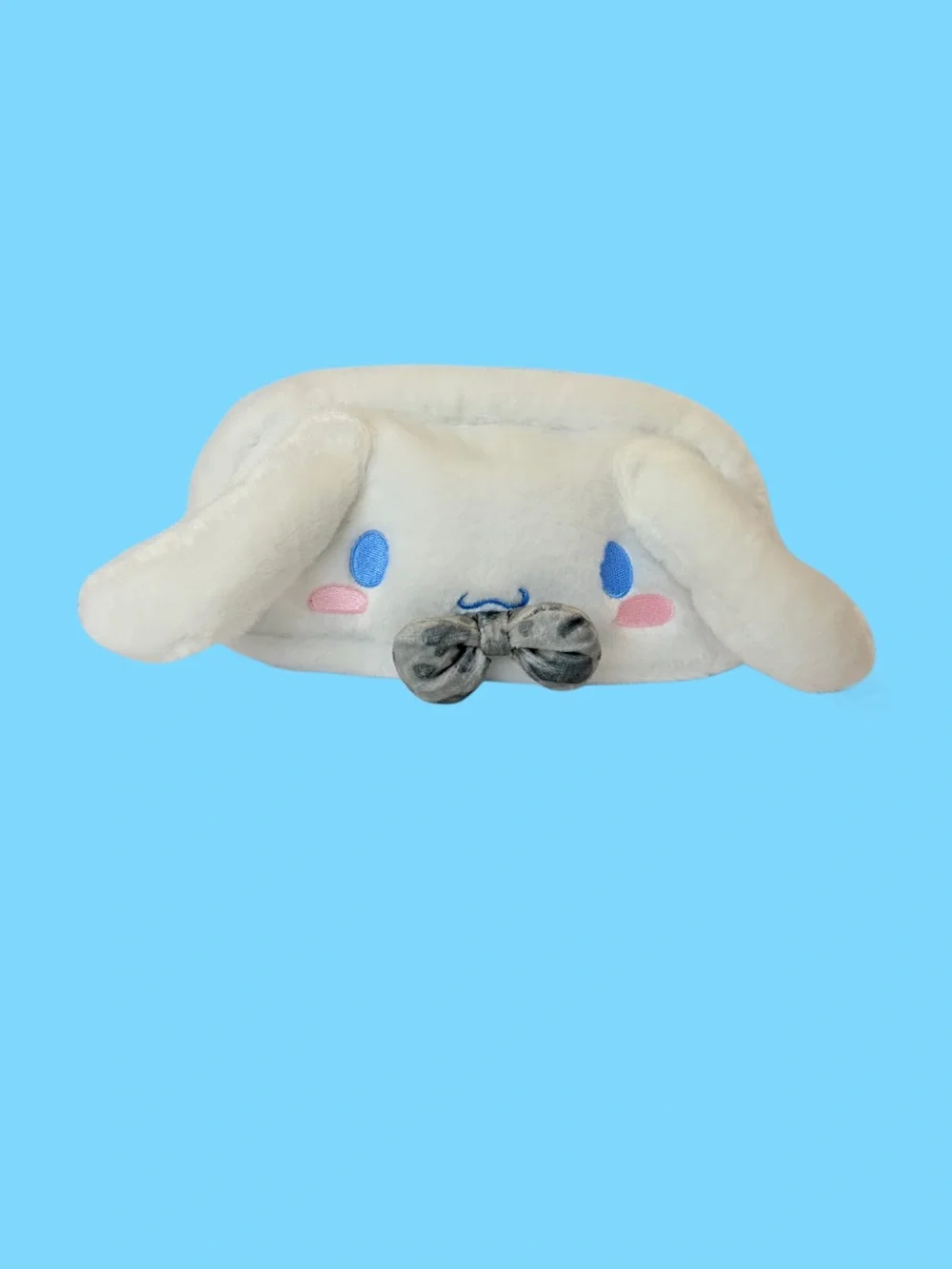 Cinnamoroll Plush Cosmetic or Pencil Pouch in Cream & Gray